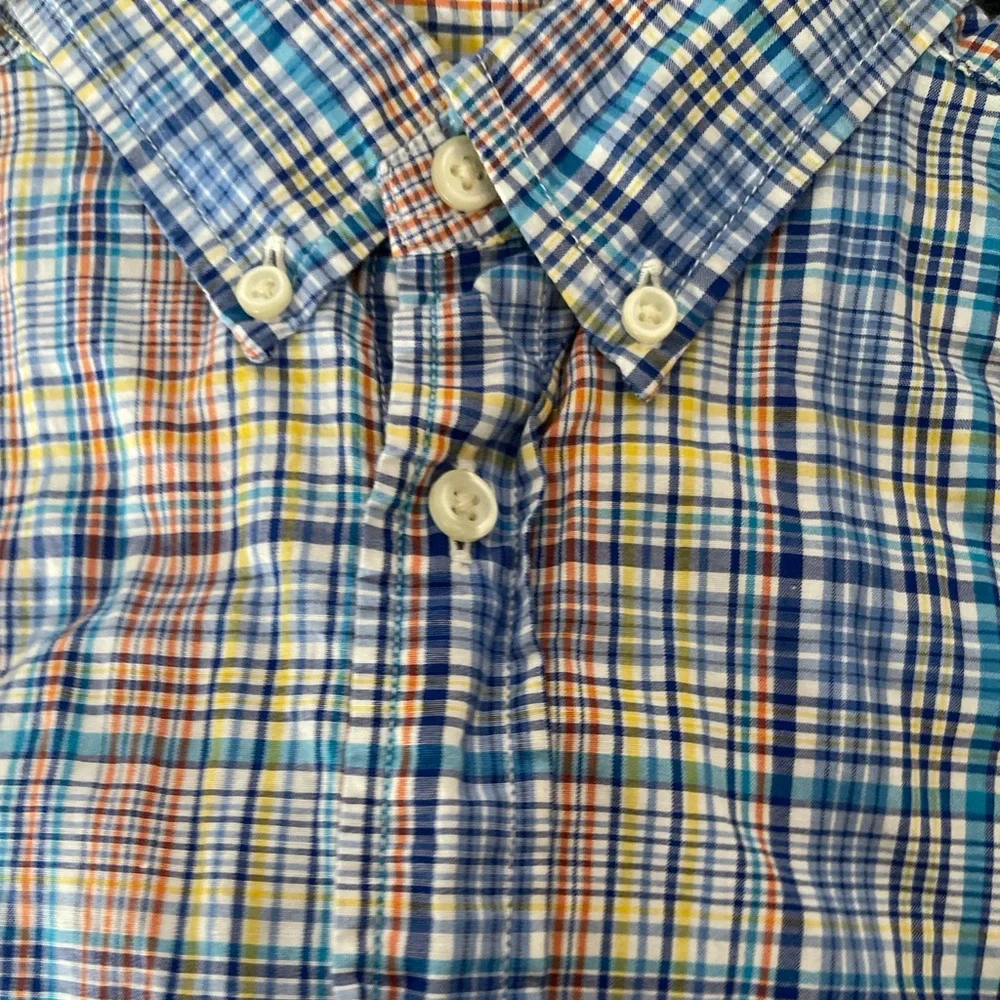 Ralph‎ Lauren Natural Stretch 100% Cotton Boys Short Sleeve Button Down Shirt XL